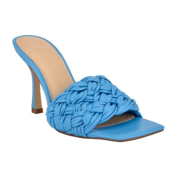 NEW Marc Fisher LTD Draya Slide Sandal Size 5.5 / 6 / 6.5 Bermuda Blue Leather - Picture 5 of 10